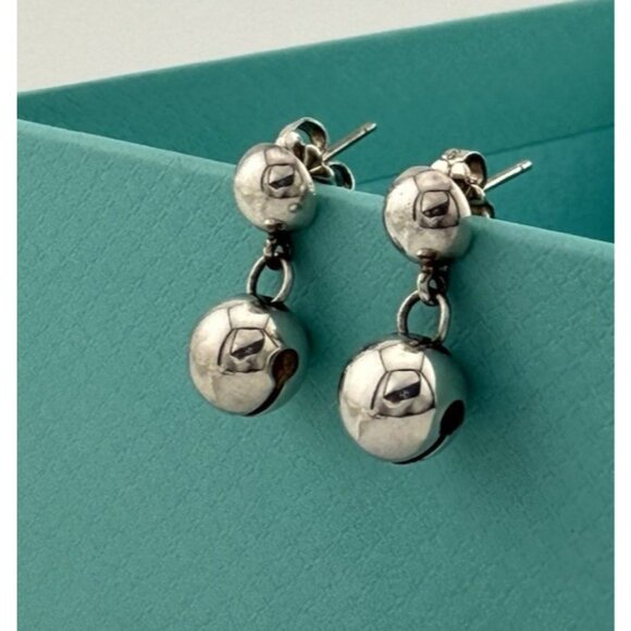 RARE Tiffany & Co. Paloma Picasso Campanitas Bell Drop Dangle Earrings Silver - Picture 9 of 10
